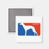 Whippet Major League Hondenmagneet Magneet (Voorkant / Achterkant)
