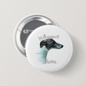 Whippet mam 2 ronde button 5,7 cm (Voorkant /achterkant)