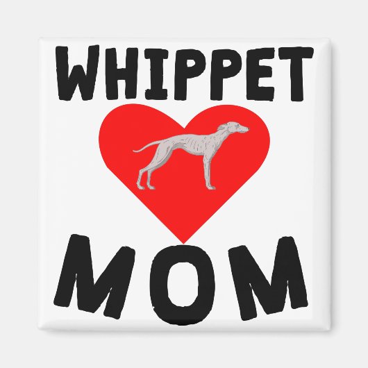 Whippet mama magneet (Voorkant)