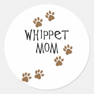 Whippet mama voor Whippet Dog Moms Ronde Sticker