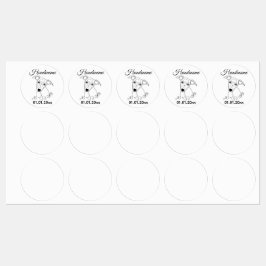 Whippet Minimalist Line Art personalized dog brand Labels