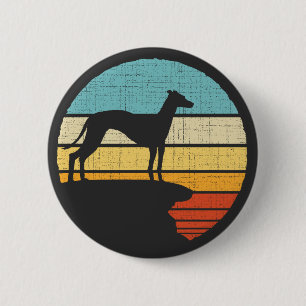 Whippet Owner Retro Vintage 60s 70s Hondenliefhebb Ronde Button 5,7 Cm