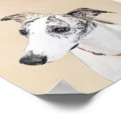 Whippet Painting - Cute Original Dog Art Poster (Hoek)