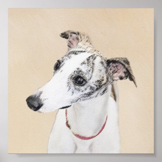 Whippet Painting - Cute Original Dog Art Poster (Voorkant)