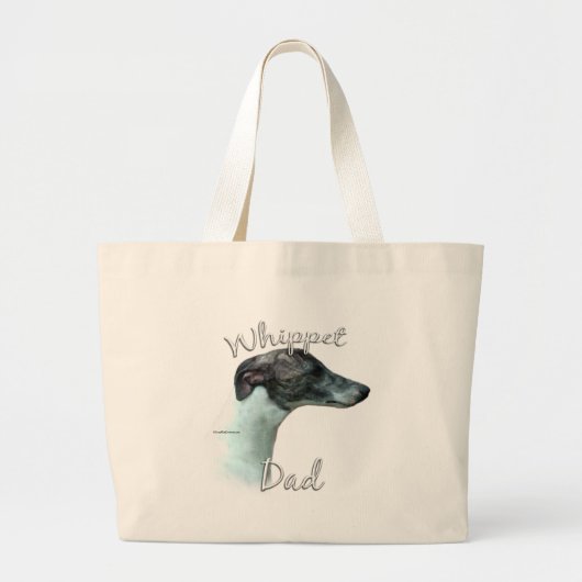 Whippet Pap 2 Grote Tote Bag (Voorkant)