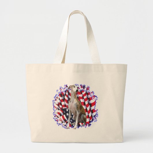 Whippet Patriot Grote Tote Bag (Voorkant)