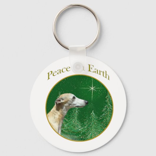 Whippet Peace Sleutelhanger (Voorkant)