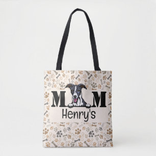 Whippet Peeking Persoonlijke mam Tote Bag