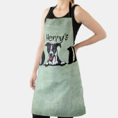 Whippet Peeking Specialized Dad Apron Schort (Insitu)
