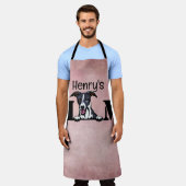 Whippet Peeking Specialized Mam Apron Schort (Gedragen)