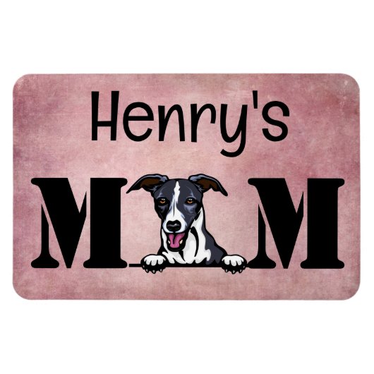 Whippet Peking Personalized mam Magnet Magneet (Horizontaal)