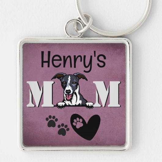 Whippet Personalized Peking Sleutelhanger (Voorkant)