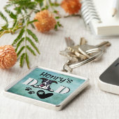 Whippet Personalized Peking Sleutelhanger (Zijkant)