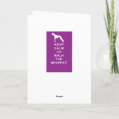 WHIPPET PERSOONLIJKE verjaardagsgroet kaart (Achterkant)