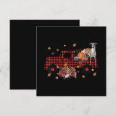 Whippet Pompoen Truck Thanksgiving Halloween Cadea Kaart (Voorkant / Achterkant)