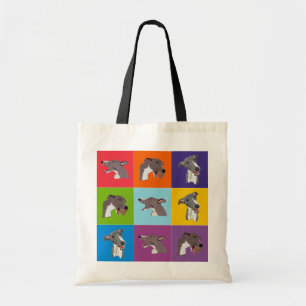 Whippet Pop Art Montage Shoping bag Tote Bag