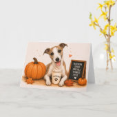 Whippet Pumpkin Spice Kaart (Gele Bloem)