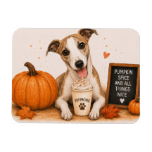 Whippet Pumpkin Spice Magneet