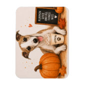 Whippet Pumpkin Spice Magneet (Verticaal)