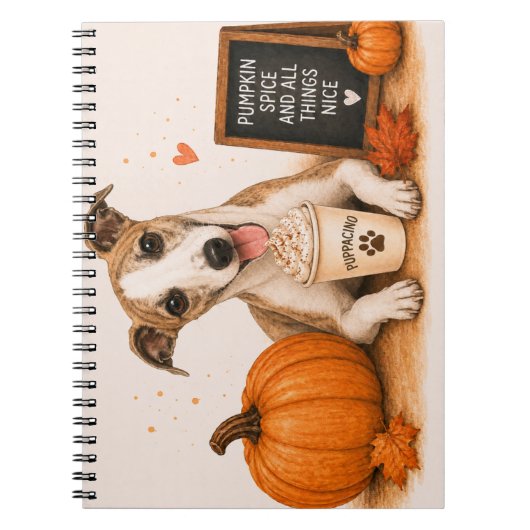 Whippet Pumpkin Spice Notitieboek (Voorkant)
