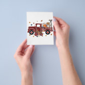 Whippet Pumpkin Truck Thanksgiving Halloween Gift Flyer (Hand)