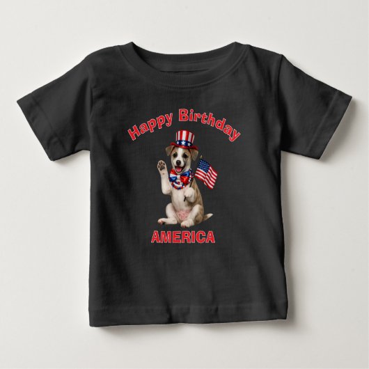Whippet Puppy (2i) Patriottisch Kinder T-Shirt (Voorkant)