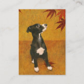 Whippet Puppy op Gold ACEO Visitekaartje (Voorkant)