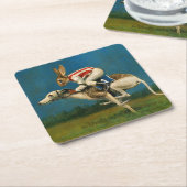 Whippet Racer Achtbaan Kartonnen Onderzetters (Schuin)