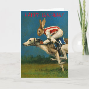 Whippet Racer Birthday Card Kaart