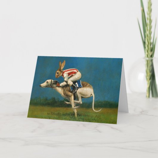 Whippet Racer Greetings Card Kaart (Voorkant)