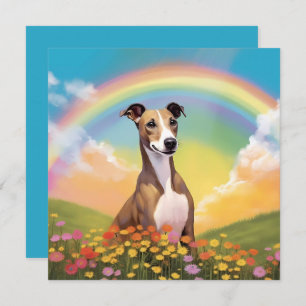 Whippet Rainbow Bridge Memorial aangepaste hondenn