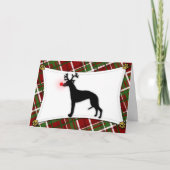 Whippet rendier kerst Kaart (Voorkant)
