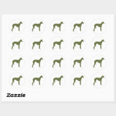 Whippet Ronde Sticker (Vel)