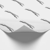 Whippet Running silhouette Cadeaupapier (Hoek)
