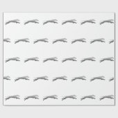 Whippet Running silhouette Cadeaupapier (Vlak)