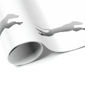 Whippet Running silhouette Cadeaupapier (Rol Hoek)