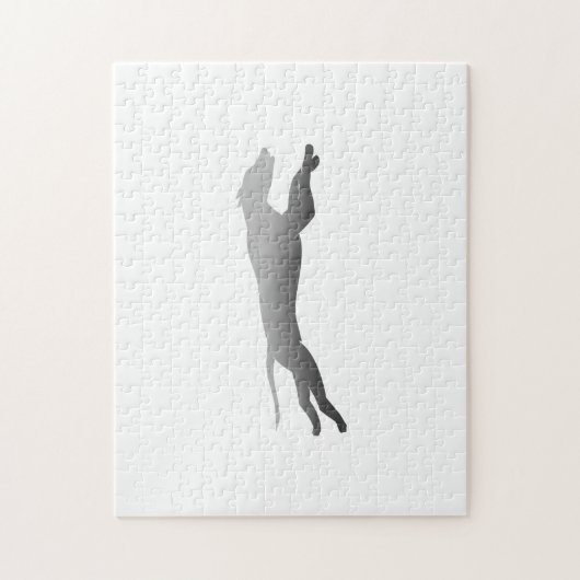 Whippet Running silhouette Legpuzzel (Verticaal)