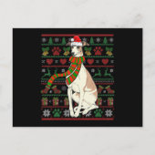 Whippet Santa Claus Funny Dog Lover Kerstmis Aankondigingskaart (Voorkant)