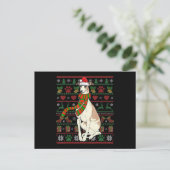 Whippet Santa Claus Funny Dog Lover Kerstmis Aankondigingskaart (Staand voorkant)