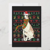 Whippet Santa Claus Funny Dog Lover Kerstmis Feestdagenkaart (Voorkant)
