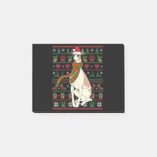 Whippet Santa Claus Funny Dog met Kerstmis Post-it® Notes