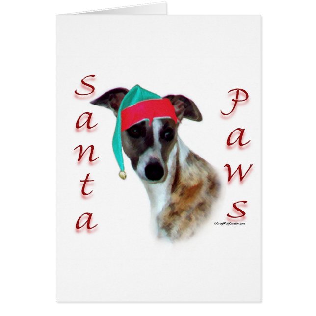 Whippet Santa Paws (Voorkant)