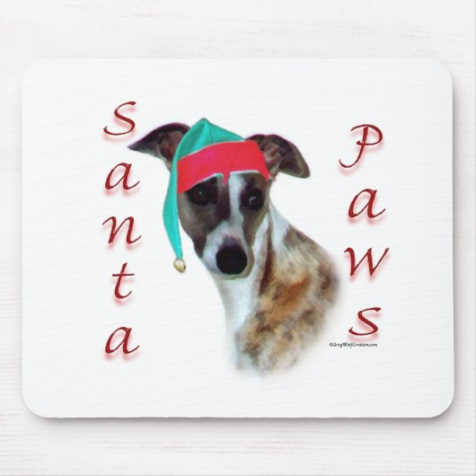 Whippet Santa Paws Muismat (Voorkant)