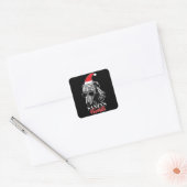 Whippet Santas Favoriete Funny Kerstmis Vierkante Sticker (Envelop)
