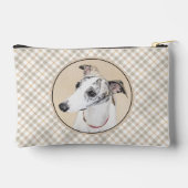 Whippet Schilderij Brindle White Originele Hond Ar Etui (Achterkant)