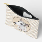 Whippet Schilderij Brindle White Originele Hond Ar Etui (Open)