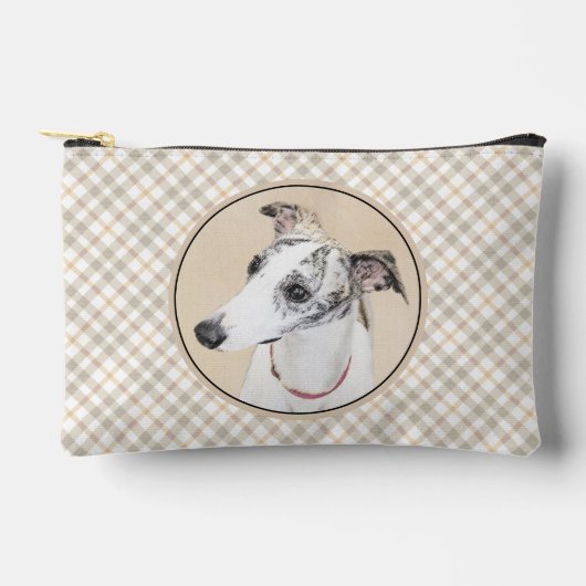 Whippet Schilderij Brindle White Originele Hond Ar Etui (Voorkant)