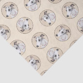 Whippet Schilderij Brindle White Originele Hond Ar Tissuepapier (Detail)