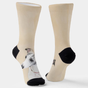 Whippet Schilderij - Mooie Originele Honden Kunst Sokken
