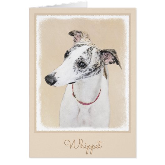 Whippet-schildering - Kute Original Dog Art (Voorkant)